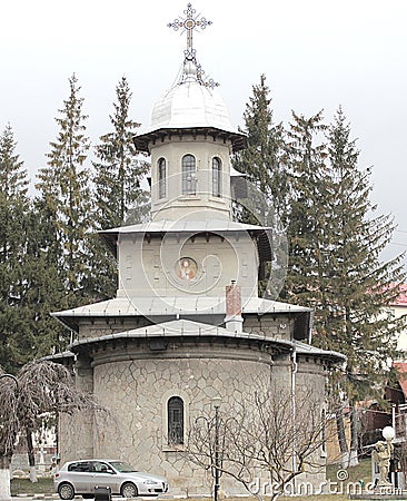 Birth of Virgin Mary Royal Church from Busteni (Prahova), Romania Stock Photo