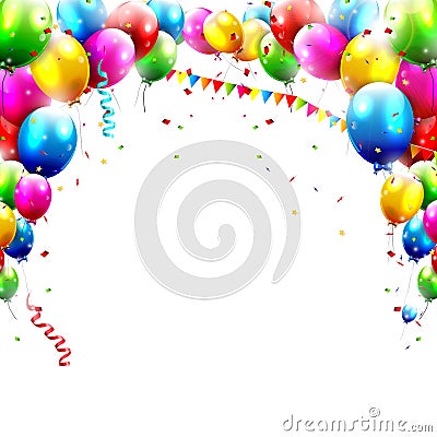 Birthday balloons Vector Illustration