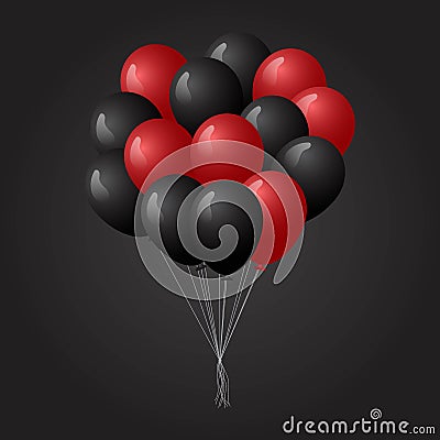 Birthday balloons vector illustration. Vector Illustration