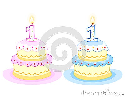 Birthday cake Vector Illustration