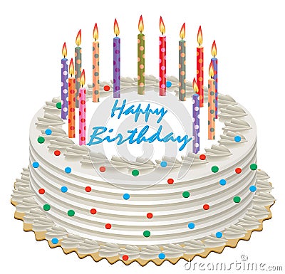 Birthday cake Vector Illustration