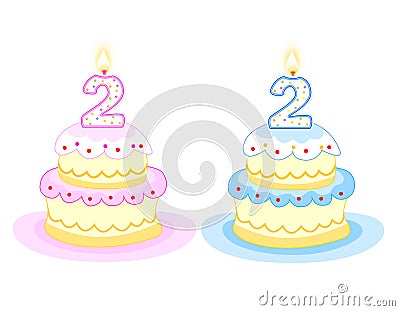 Birthday cake Vector Illustration