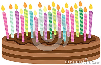 Birthday cake Vector Illustration