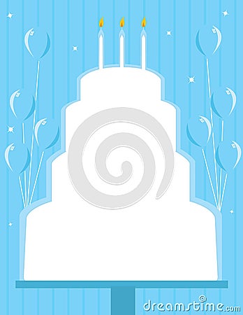 Birthday cake frame background Stock Photo