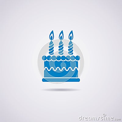 vector birthday cake icon Vector Illustration