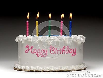 Birthday Cake Profile Stock Photo