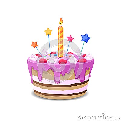 Birthday cake vector Vector Illustration