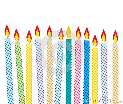 Birthday candles Vector Illustration