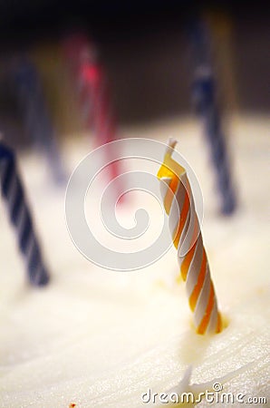 Birthday Candles Waiting to be Lit 2 Stock Photo
