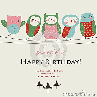 Birthday card Vector Illustration