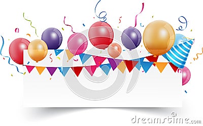 Birthday celebration banner Vector Illustration