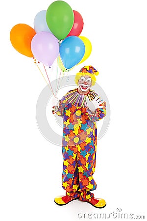 Birthday Clown Isolated Stock Photo