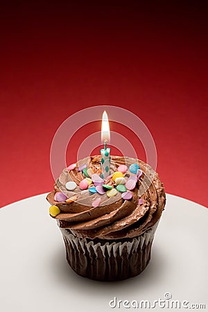 Birthday Cupcake III Stock Photo