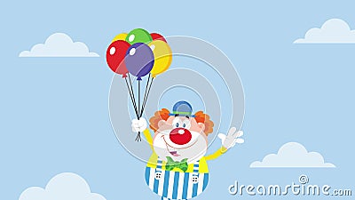 Birthday Funny Clown Cartoon Character with Balloons Flying in Sky Stock Video - Video of children, entertainment: 211354267 Birthday Funny Clown Cartoon Character with Balloons Flying in Sky Stock Video - Video of children, entertainment: 211354267