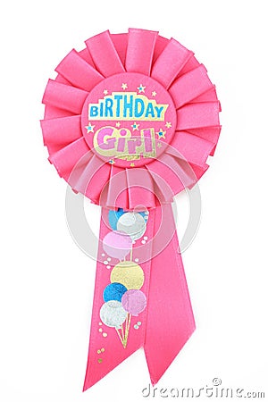 Birthday Girl Ribbon Stock Photo