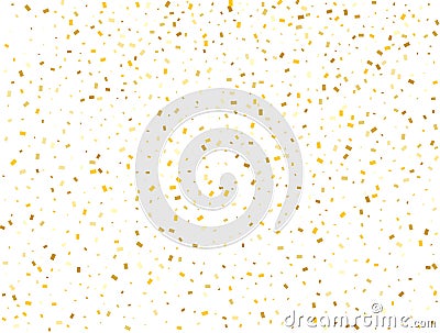 Birthday Golden Rectangles Confetti Background. Vector illustration Vector Illustration