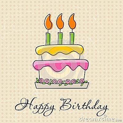 Birthday greeting card Vector Illustration