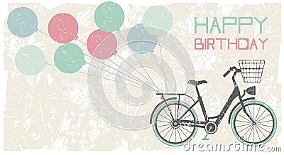 Birthday greeting card background Vector Illustration