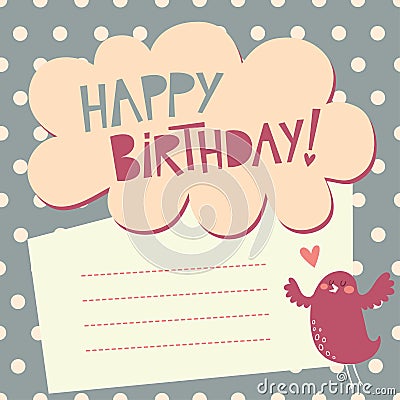 Birthday greeting card Vector Illustration