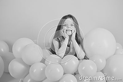 Birthday, happiness, childhood, look. Stock Photo