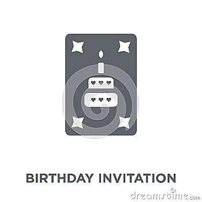 Birthday invitation icon from Birthday and Party collection. Vector Illustration