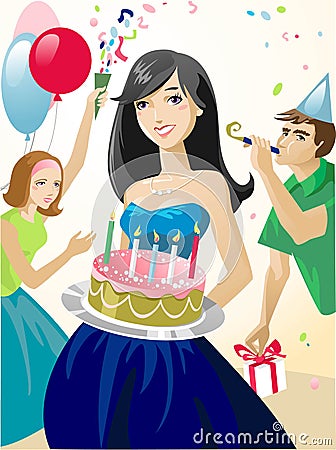 Birthday party Vector Illustration