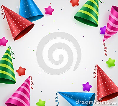 Birthday party celebration vector background with white empty space Vector Illustration