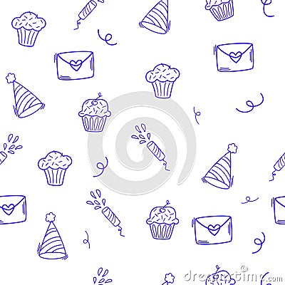 0003_birthday_pattern Cartoon Illustration