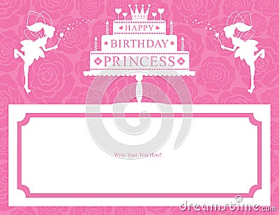 Birthday Princess card design Vector Illustration