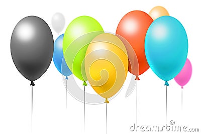 Birthday's balloons Cartoon Illustration