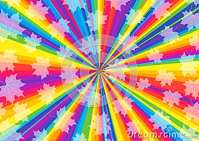 Birthday seasonal background with colorful beams. Vector Illustration