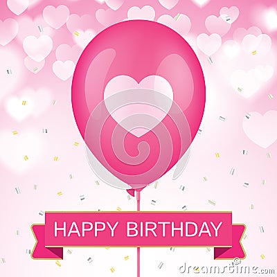 Birthday vector greeting card Vector Illustration