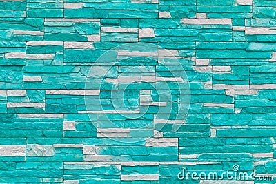 Texture green and gray decorative facing blocks, abstract background Stock Photo