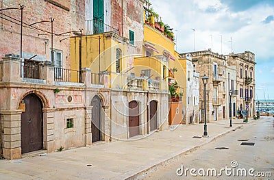 Bisceglie old town, in the province of Barletta-Andria-Trani, Apulia, southern Italy. Stock Photo