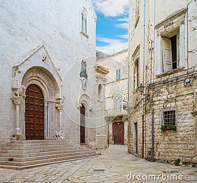 Bisceglie old town, in the province of Barletta-Andria-Trani, Apulia, southern Italy. Stock Photo