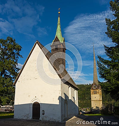 Bischofshofen, Pongau, Salzburger Land, Austria, typical Austrian small church Stock Photo