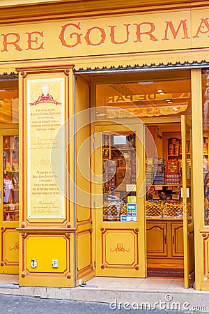 Biscuit and Candy Delicatessen in Montmarte Editorial Stock Photo