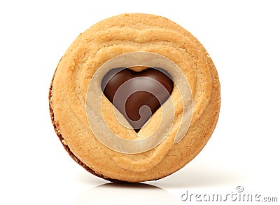 Biscuit Cookie heart shaped Stock Photo