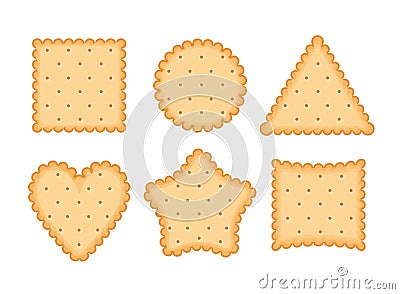 Biscuit cookie vector cartoon illustration. Vector biscuit cookie top view Vector Illustration