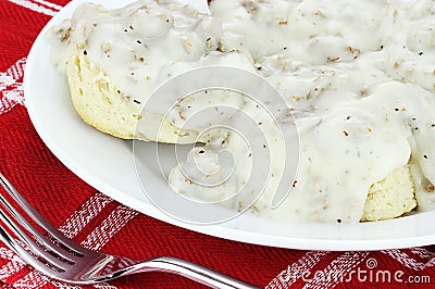 Biscuits and Gravy Stock Photo