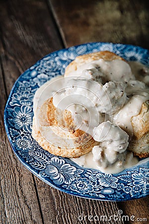 Biscuits and gravy Stock Photo