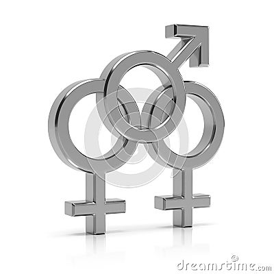 Bisexual symbol Stock Photo