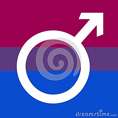 Bisexuality sign Cartoon Illustration