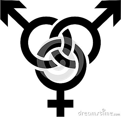 Bisexuality symbol Stock Photo