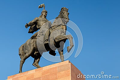 Manas Statue, Bishkek Editorial Stock Photo