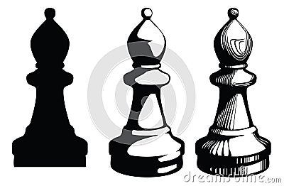 Bishop chess Elephant Vector Illustration