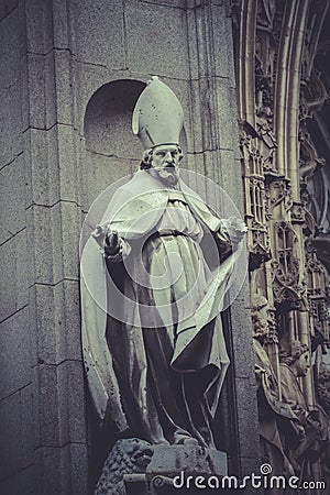 Bishop sculpture, toledo cathedral, spain Stock Photo