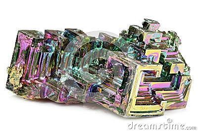 Bismuth crystal Stock Photo