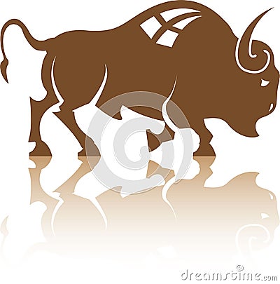 Bison Buffalo vector Vector Illustration