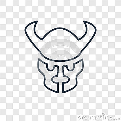 Bison concept vector linear icon isolated on transparent background, Bison concept transparency logo in outline style Vector Illustration